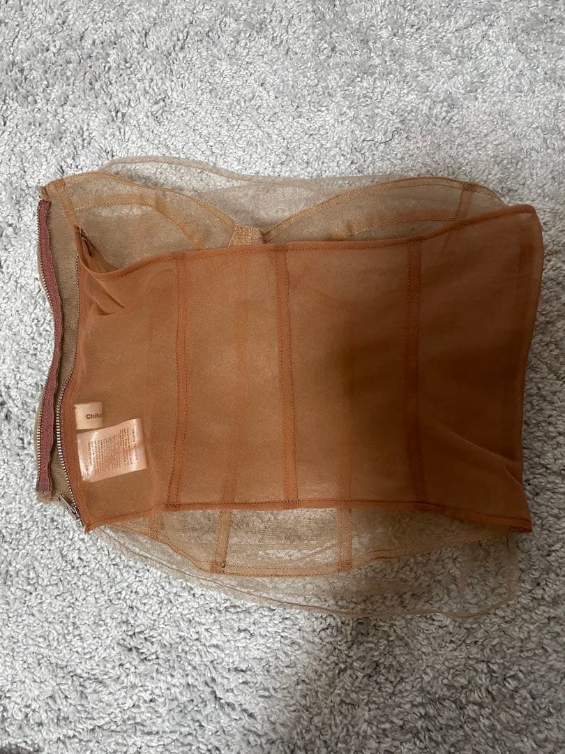 Chika Kisada シアー　チュール　ビスチェ　サーモンピンク