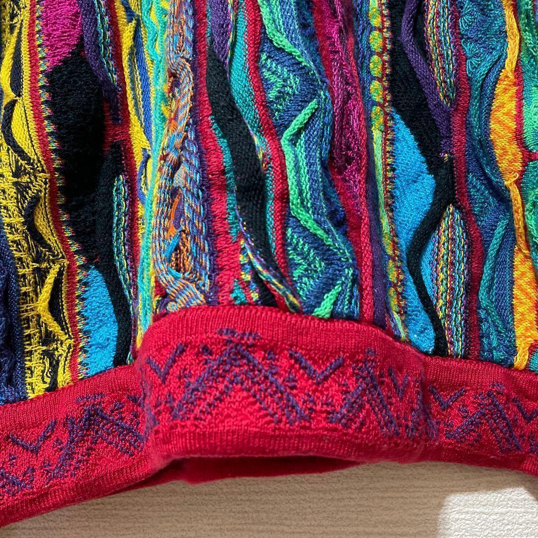 COOGI クージー 3Dニット セーター 総柄 マルチカラー　Sサイズ　90s