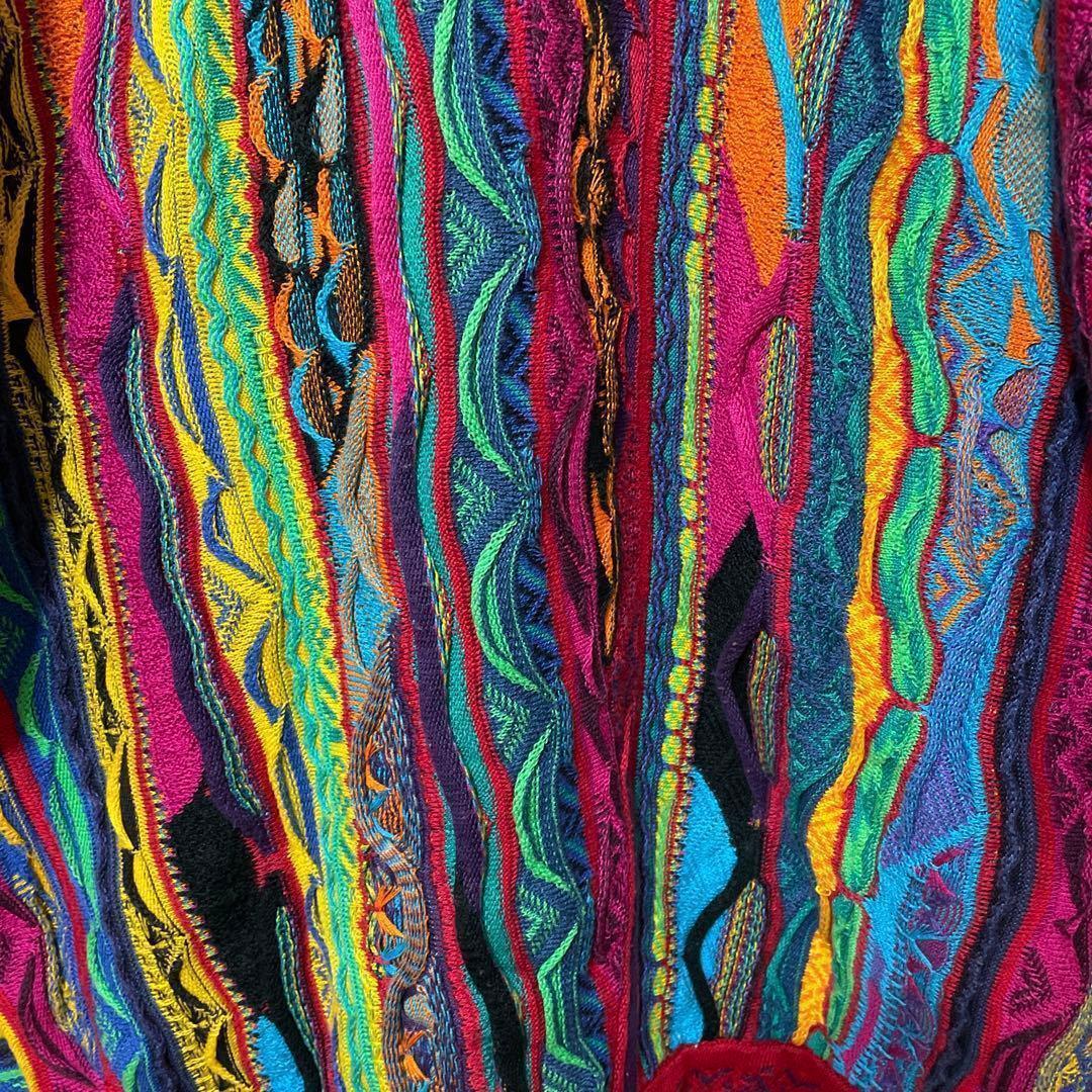 COOGI クージー 3Dニット セーター 総柄 マルチカラー　Sサイズ　90s