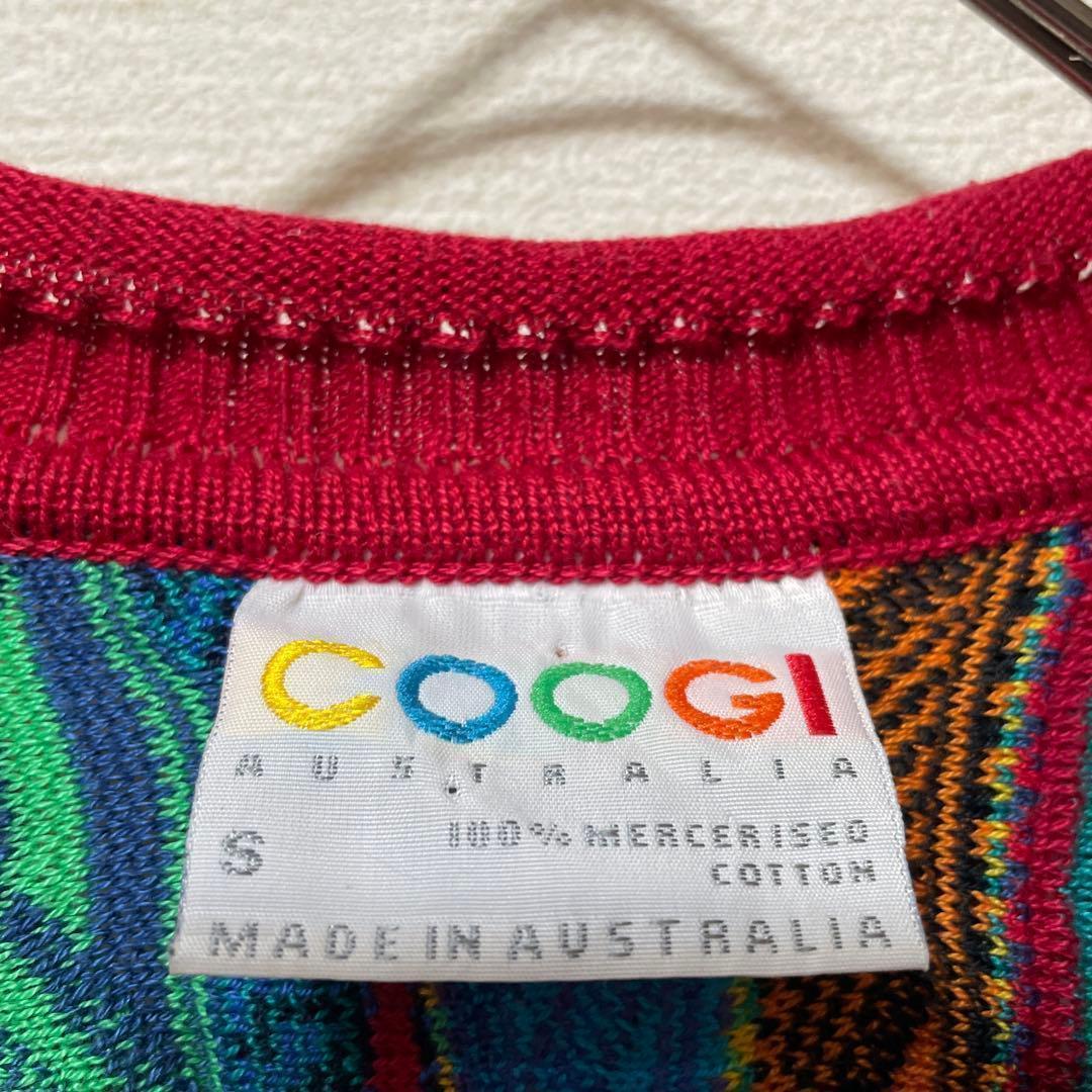 COOGI クージー 3Dニット セーター 総柄 マルチカラー　Sサイズ　90s