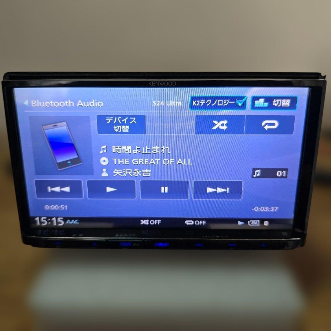 KENWOOD 7インチ Bluetooth内蔵 フルセグ DVD カーナビ