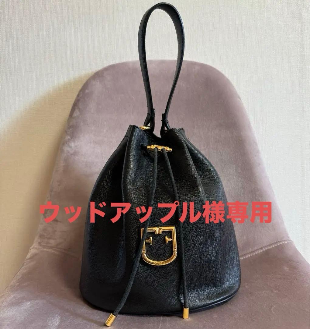 フルラ ショルダーバッグ 2way コロナ 巾着 ポーチ付バケット レザー