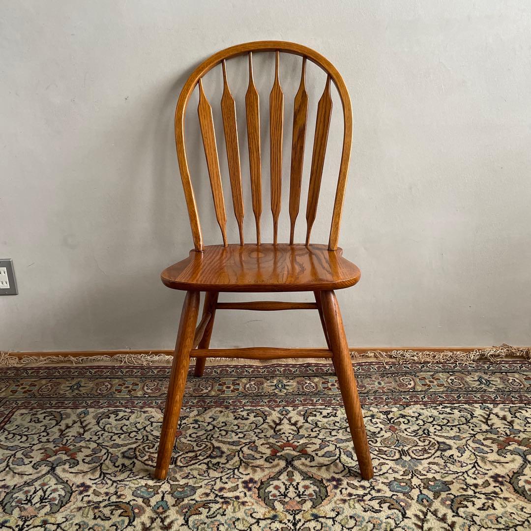 ①Shin Lee シンリー ダイニングチェア ウィンザーチェア　オーク材