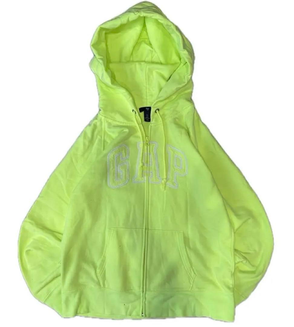 希少カラー】90s〜old gap ジップパーカー y2k ネオンイエロー - メルカリ