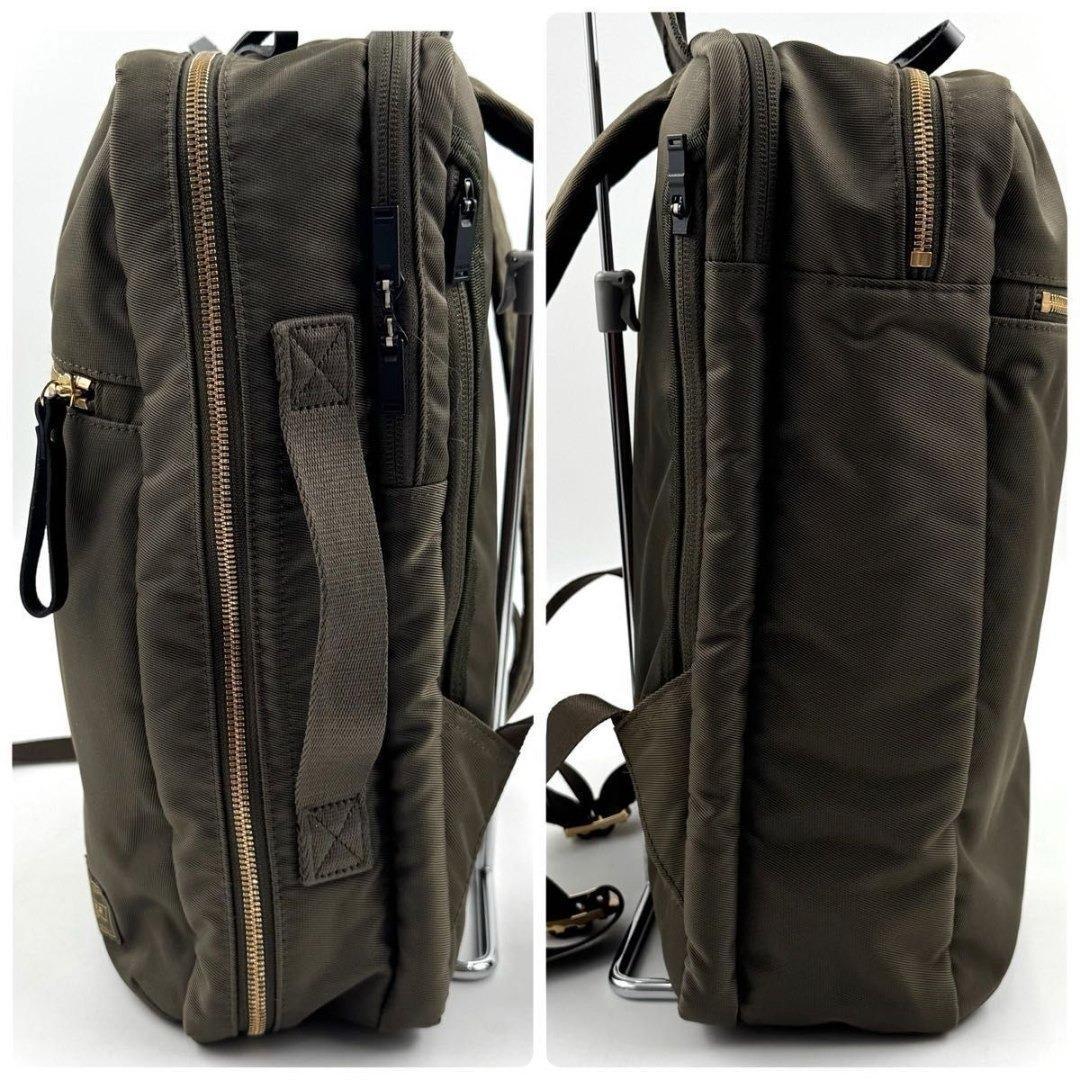 極美品✨ポーターガール　シア　バックパック　2WAY　2層　スクエア 　オリーブ