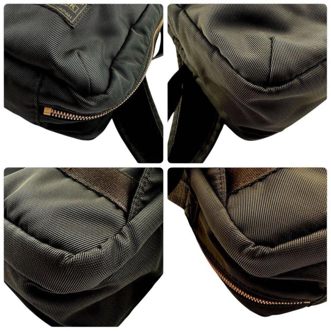 極美品✨ポーターガール　シア　バックパック　2WAY　2層　スクエア 　オリーブ