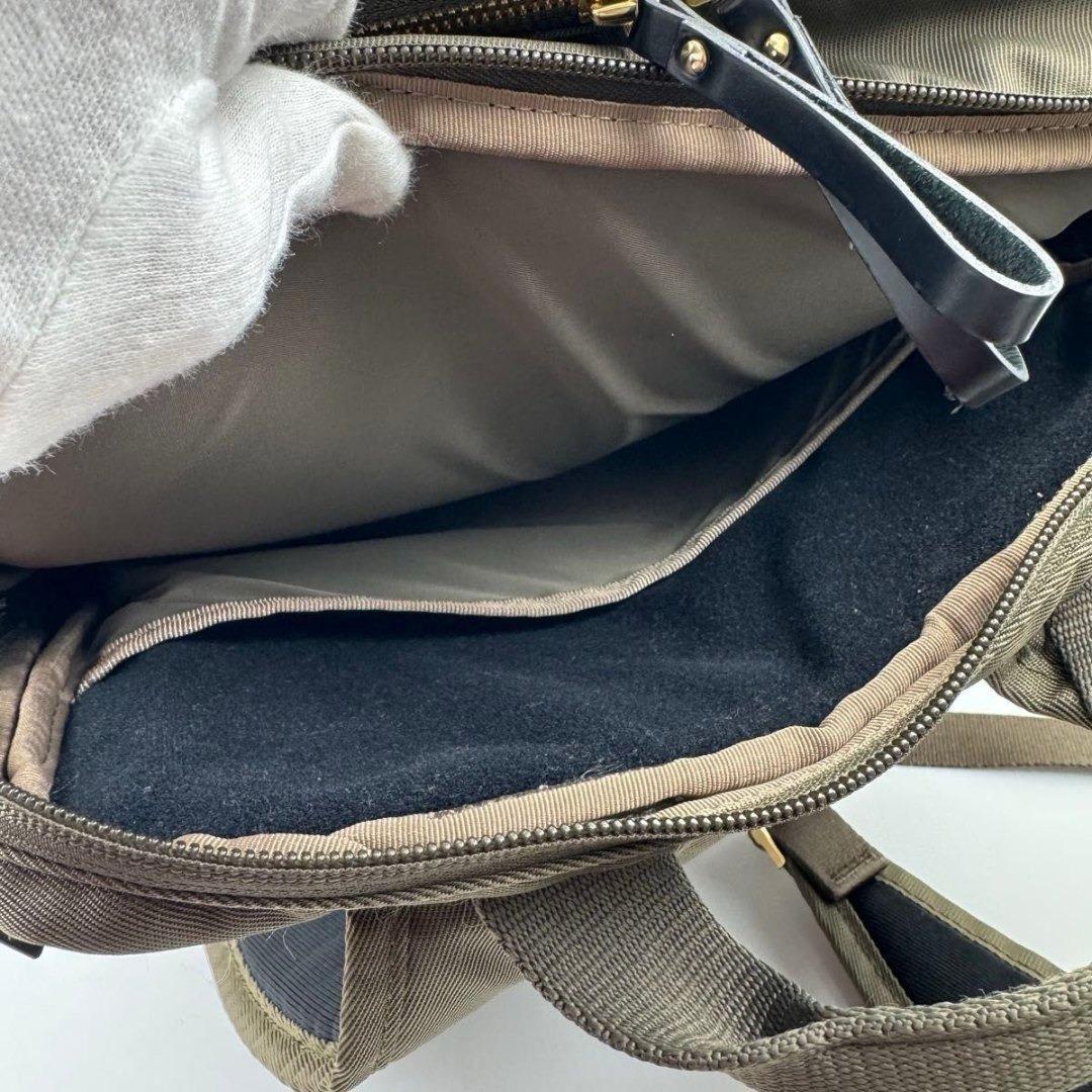 極美品✨ポーターガール　シア　バックパック　2WAY　2層　スクエア 　オリーブ