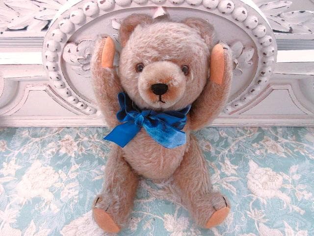 小振りの ハーマンベア　アンティーク　☆　パニエ付き　テディベア