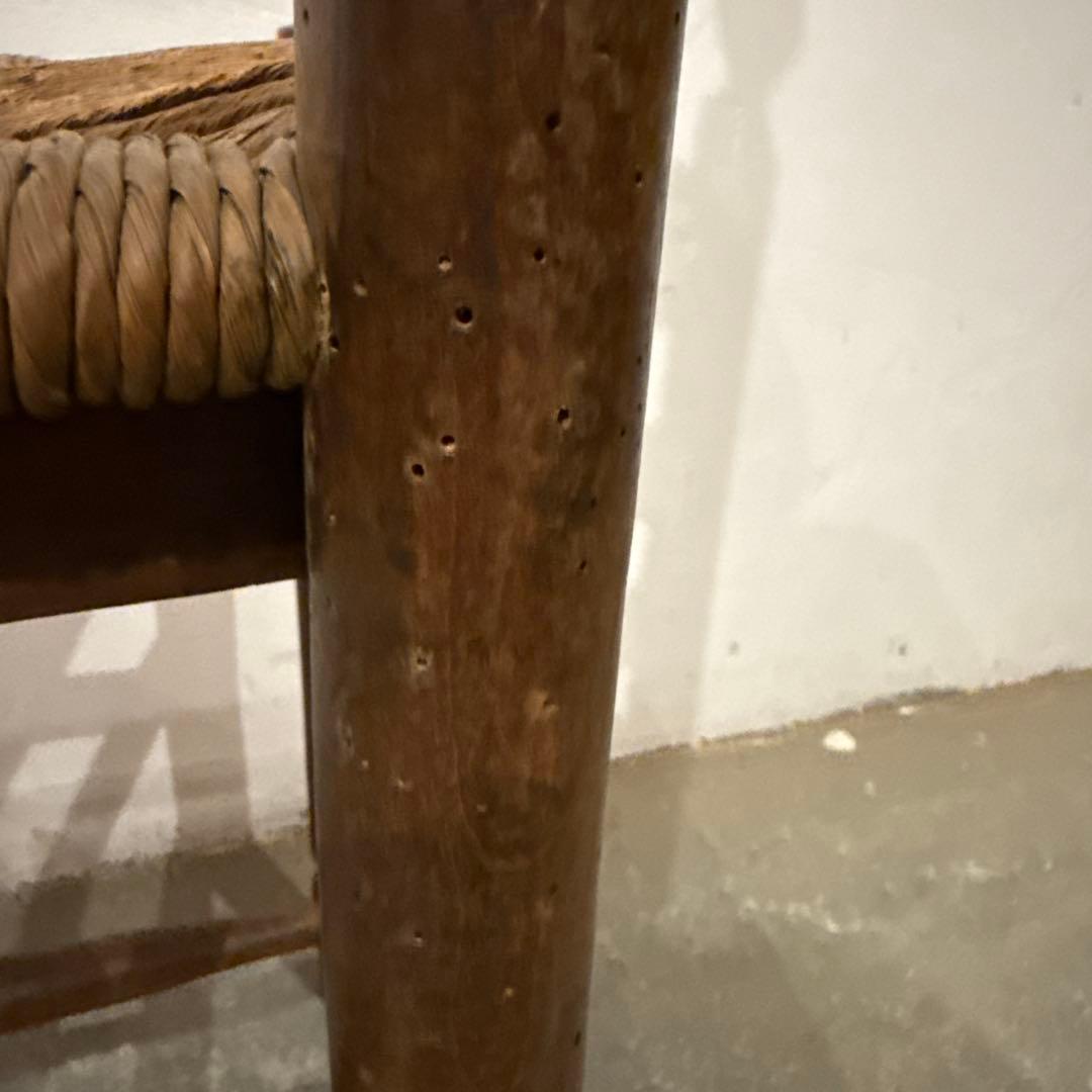 ヴィンテージ　ダイニングチェア　カフェチェア　藁座面　2