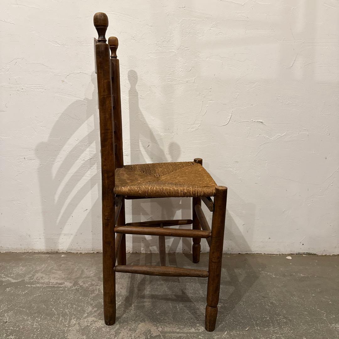ヴィンテージ　ダイニングチェア　カフェチェア　藁座面　2