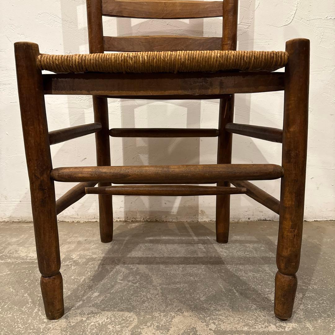 ヴィンテージ　ダイニングチェア　カフェチェア　藁座面　2