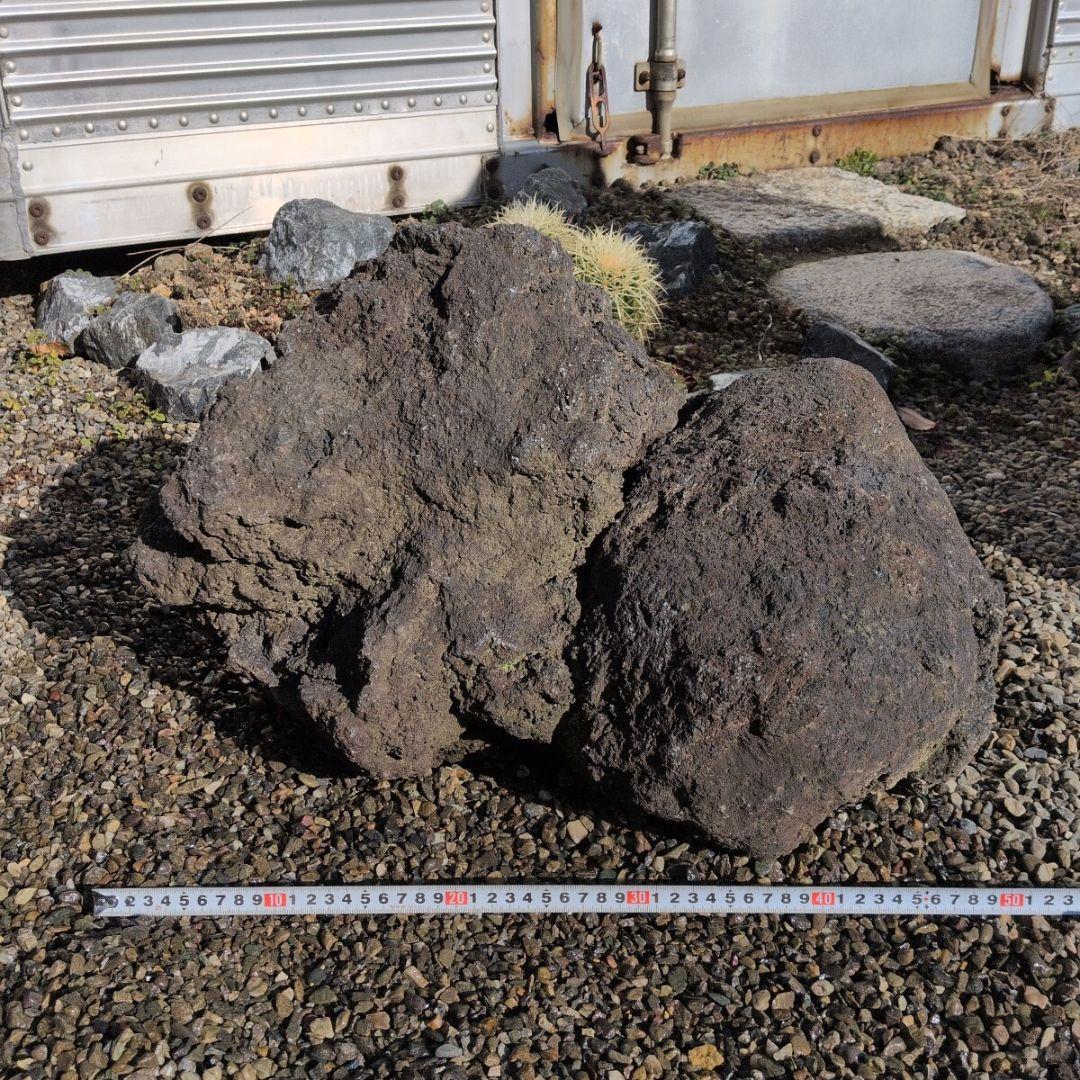 富士　溶岩石　49キロ　庭石　鑑賞石 石　石材　庭　坪庭　ガーデニング