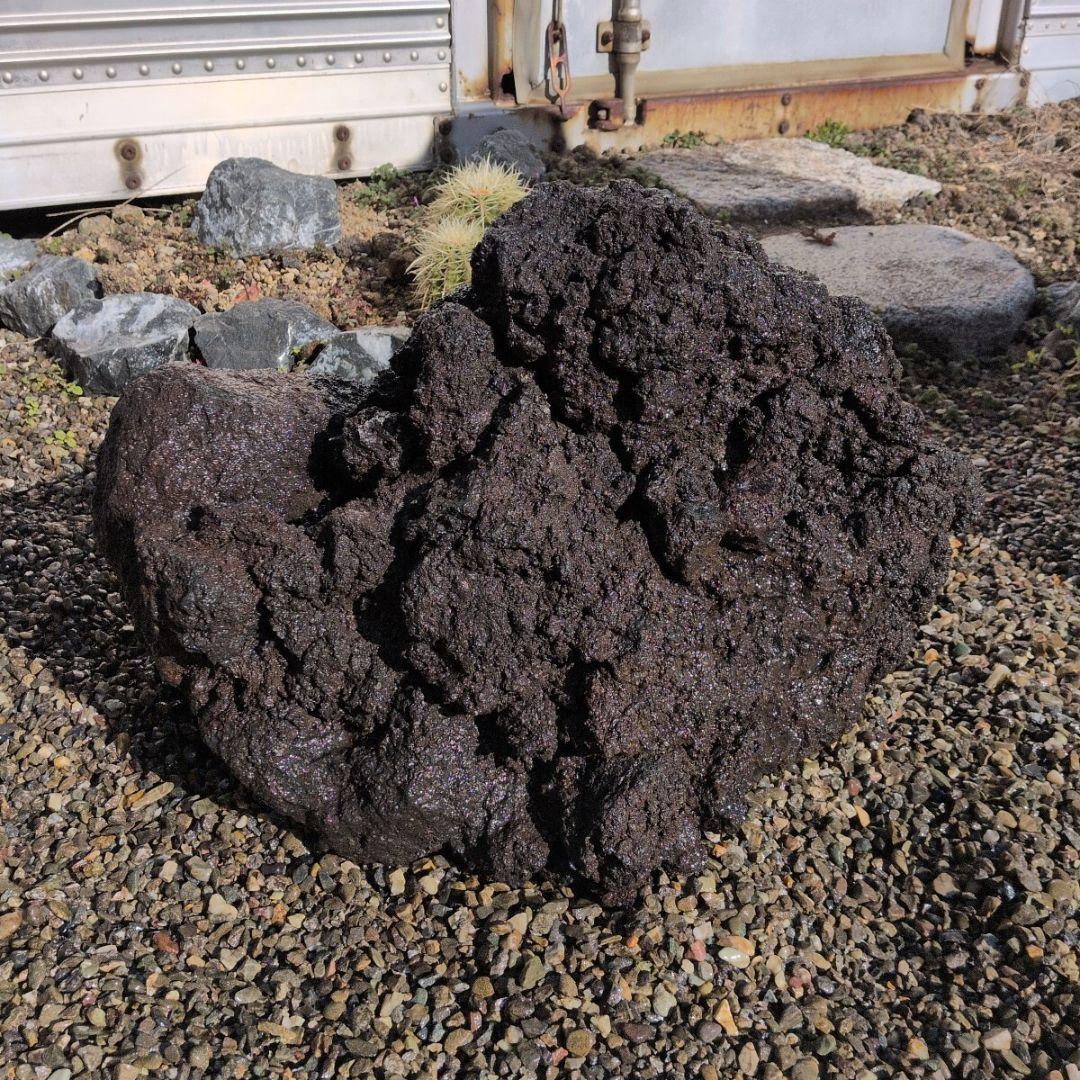 富士　溶岩石　49キロ　庭石　鑑賞石 石　石材　庭　坪庭　ガーデニング