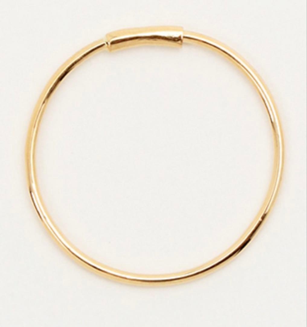 【e.m.】 K18 ゴールド　フープピアス　片耳