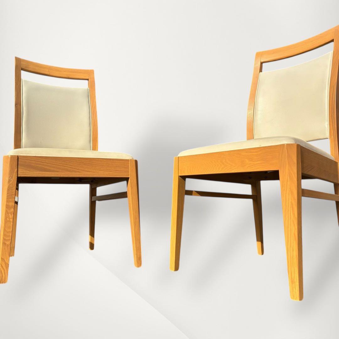 ニトリ　ダイニングチェア　2脚セット　ロレイン3　ライトブラウン　希少