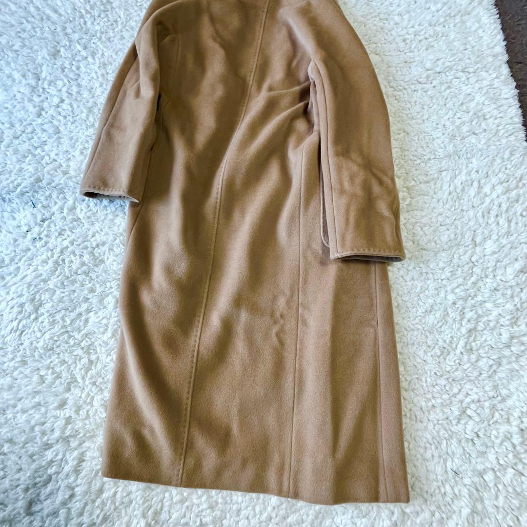 最高級白タグ✨マックスマーラ　ロングコート　ステッチ　カシミヤ　フード　ベルト
