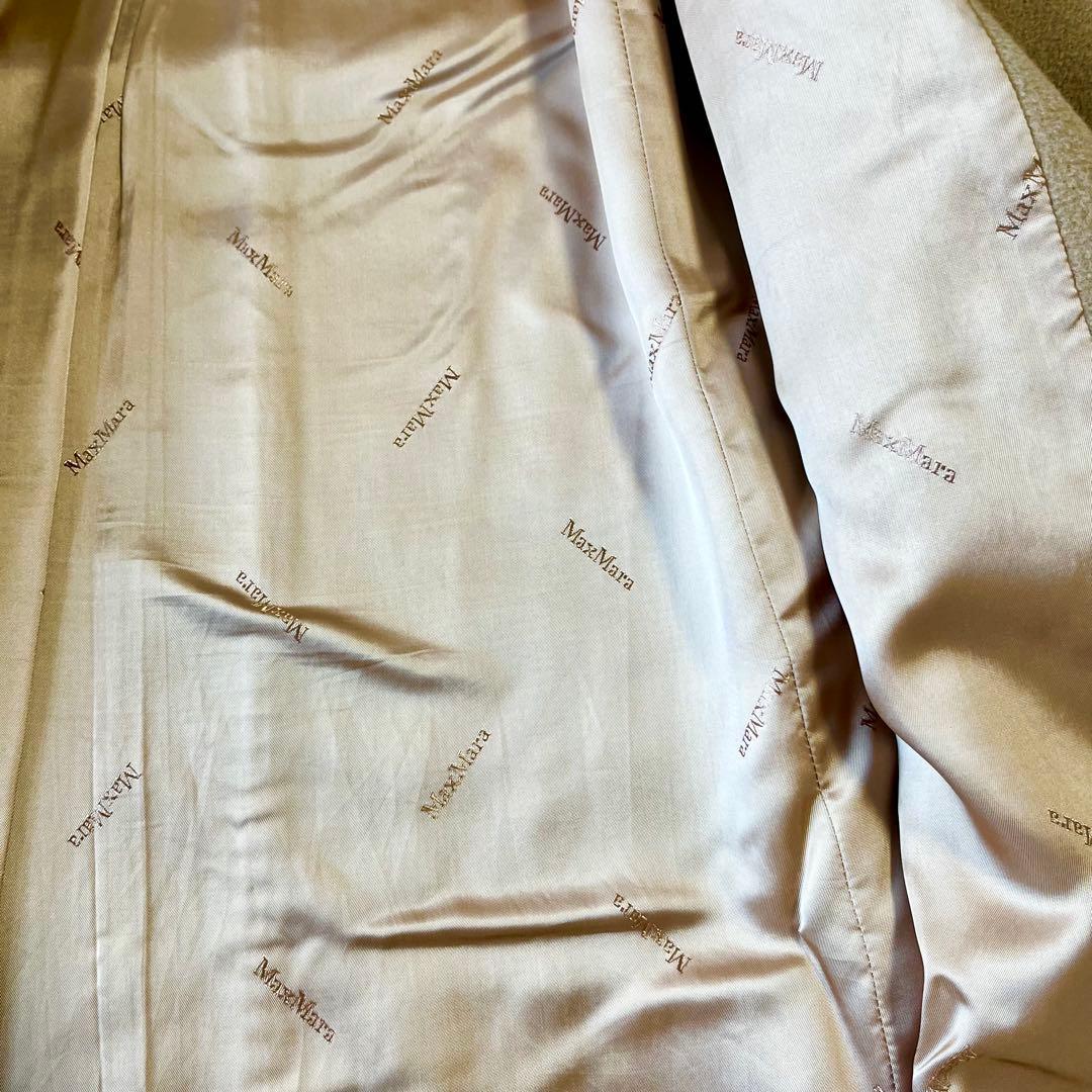 最高級白タグ✨マックスマーラ　ロングコート　ステッチ　カシミヤ　フード　ベルト