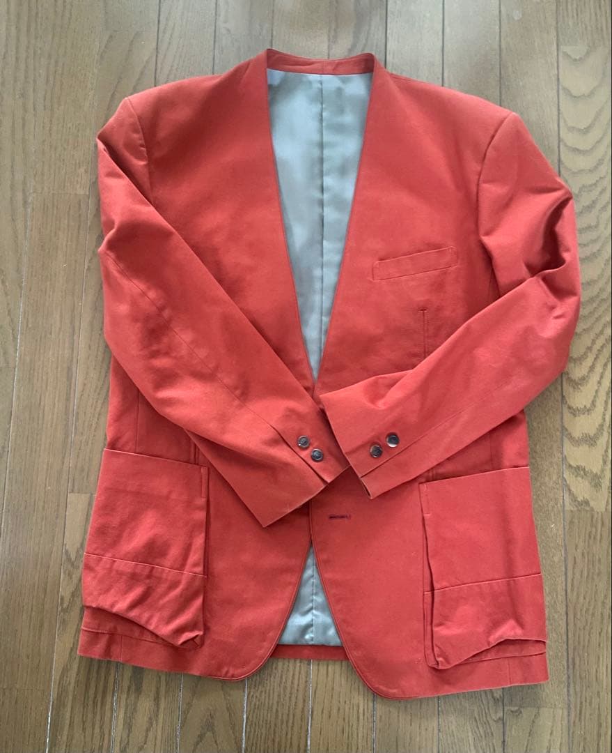 イッセイミヤケ メンズ ノーカラージャケット Mサイズ