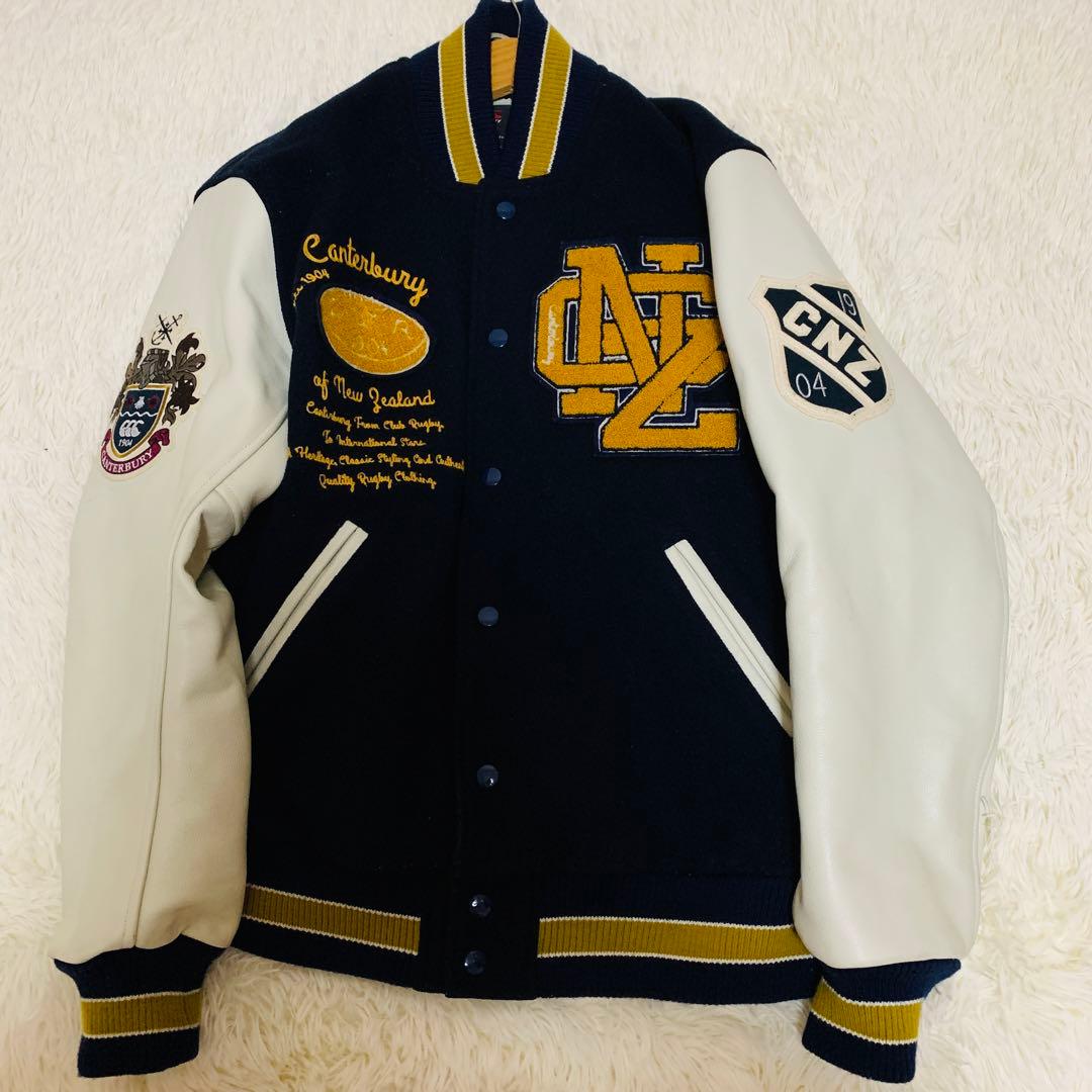 カンタベリー スタジャン レザー袖 牛革 スタジアム L ヴィンテージ