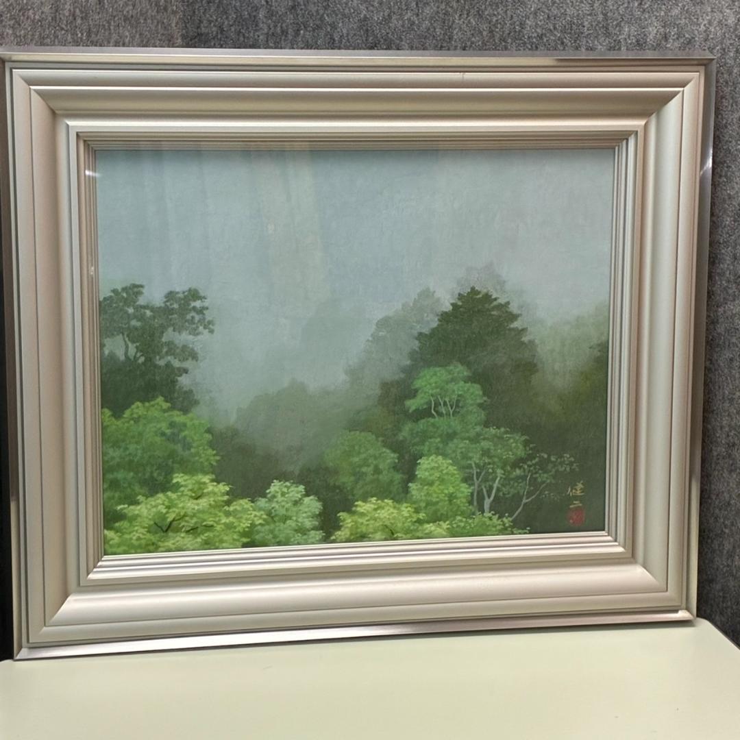 河合健二 日本画 「山氣」 685×610mmの通販はau PAY マーケット - 輸入