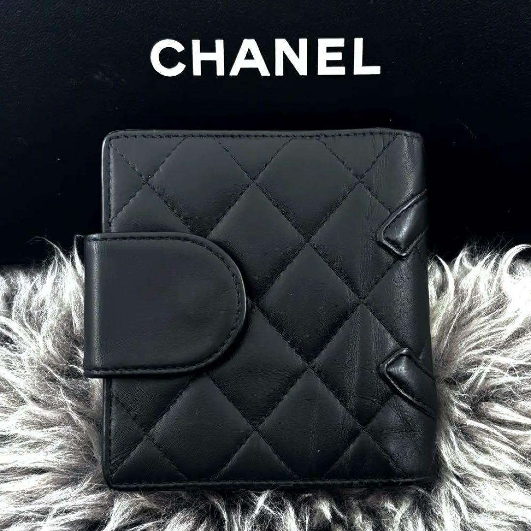 美品✨】シャネル 財布 カンボンライン がま口 二つ折 - メルカリ