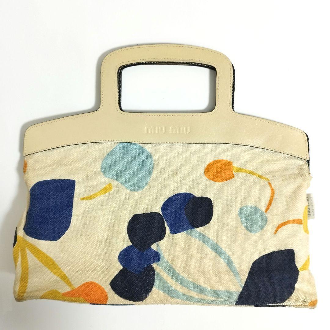 美品☆ MIUMIU アーカイブ リバーシブル ハンドバッグ 正面ロゴ型押し