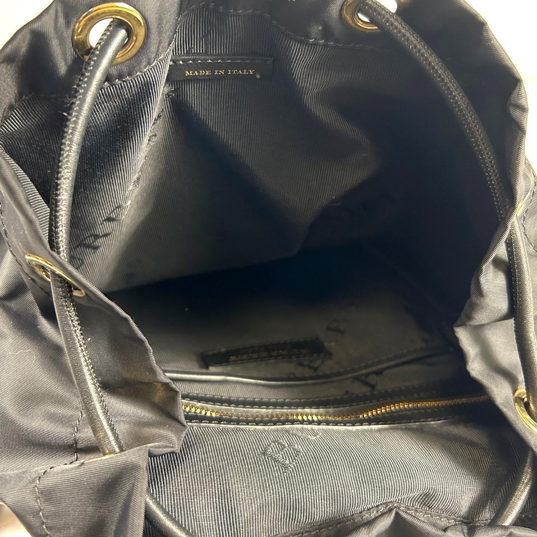【美品】バーバリー リュック　ナイロン レザー ゴールド金具 　NT刺繍