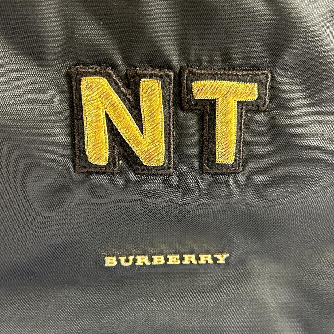 【美品】バーバリー リュック　ナイロン レザー ゴールド金具 　NT刺繍