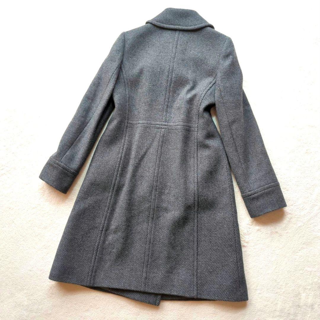 美品 KEITH グレー ダブルブレストコート ウール アンゴラ M