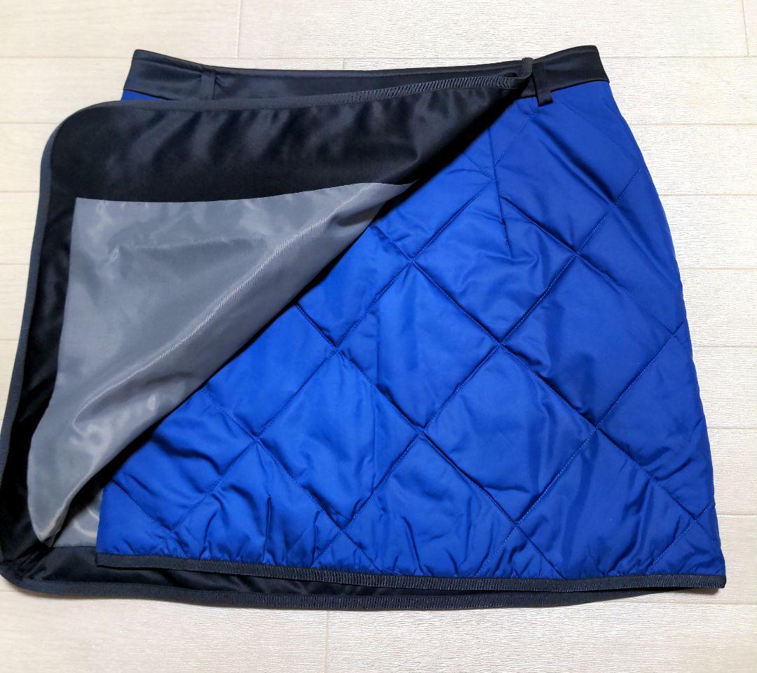 再再再値下げ美品 ランバンスポール 中綿スカート42 ブルー 定価38500