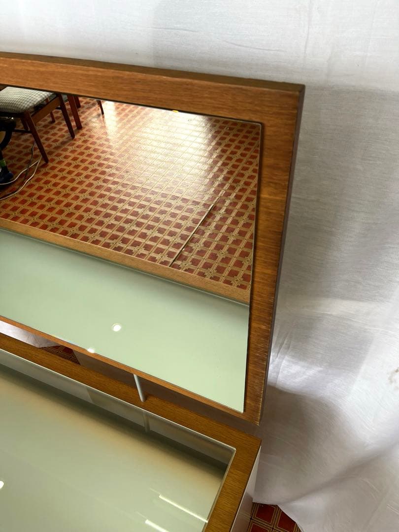 アンティーク】北欧レトロ 鏡台 3段引出し ドレッサー チェスト