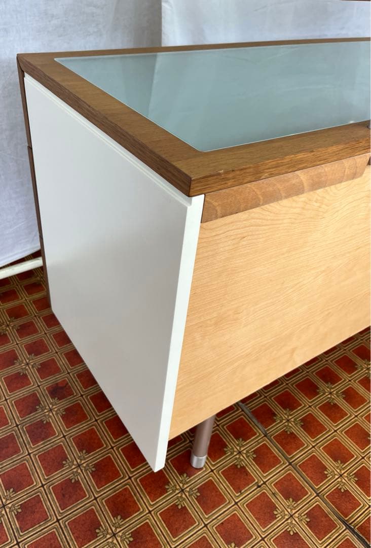 アンティーク】北欧レトロ 鏡台 3段引出し ドレッサー チェスト