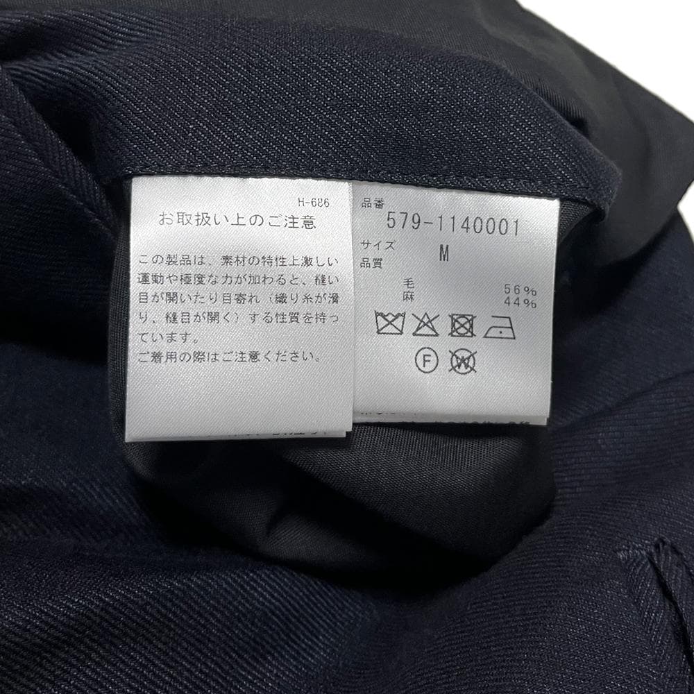 マーガレットハウエル フォックスブラザーズ ウール リネン パンツ M 紺