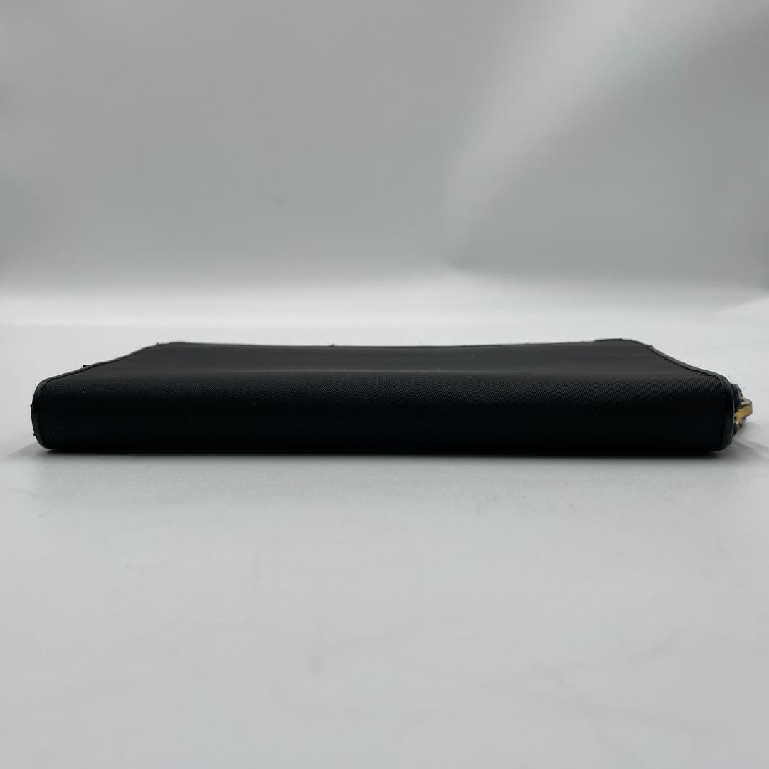 良品 PRADA 財布 ナイロン ブラック 長財布 ラウンドファスナー