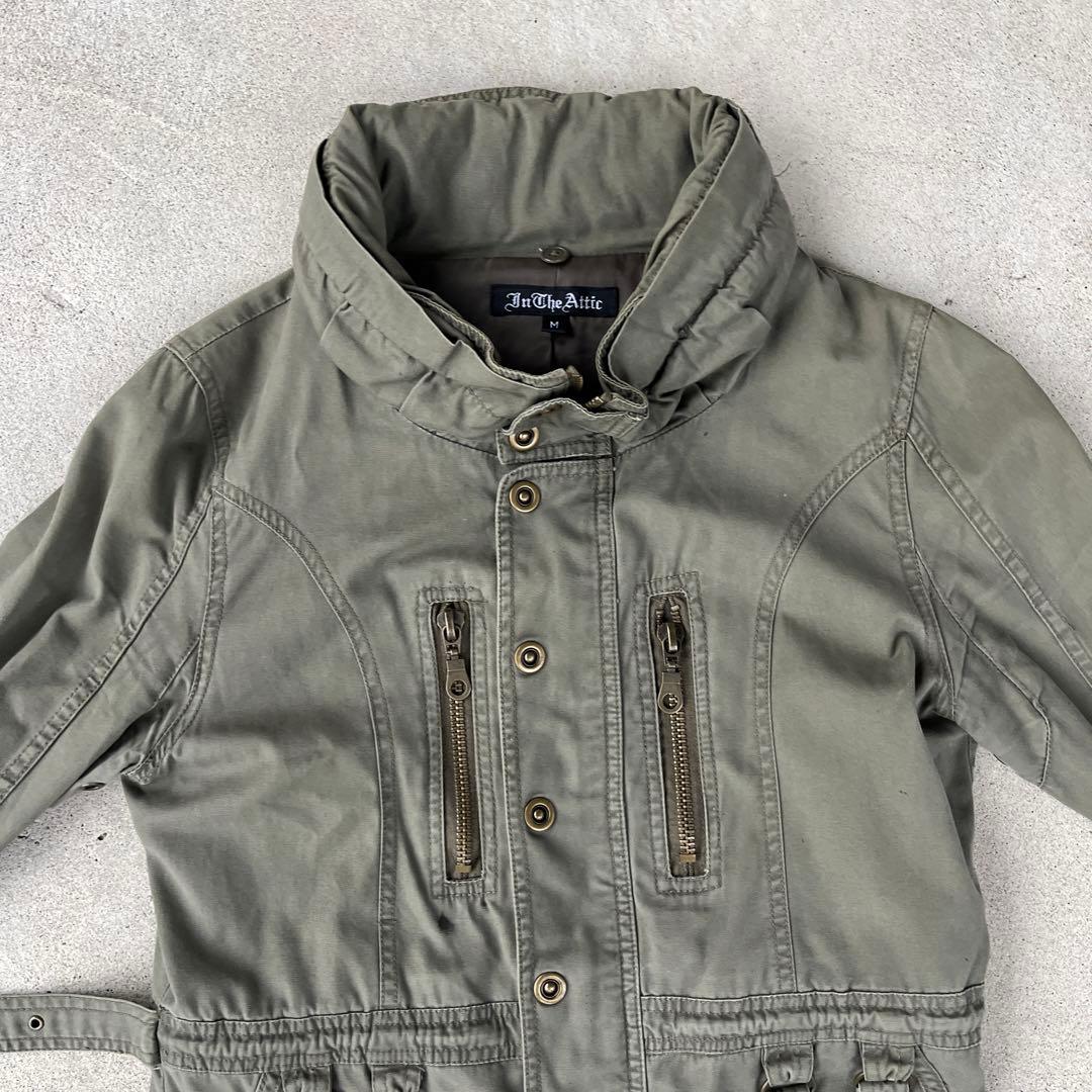 Y2K 00s in the attic ギミック ミリタリージャケット カーキ - メルカリ