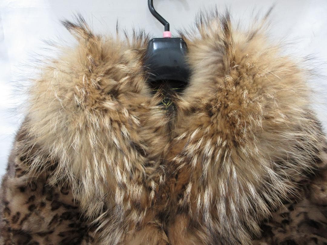 RANI FOX ミンク×フォックスファー レオパード柄 ポンチョ（108）a