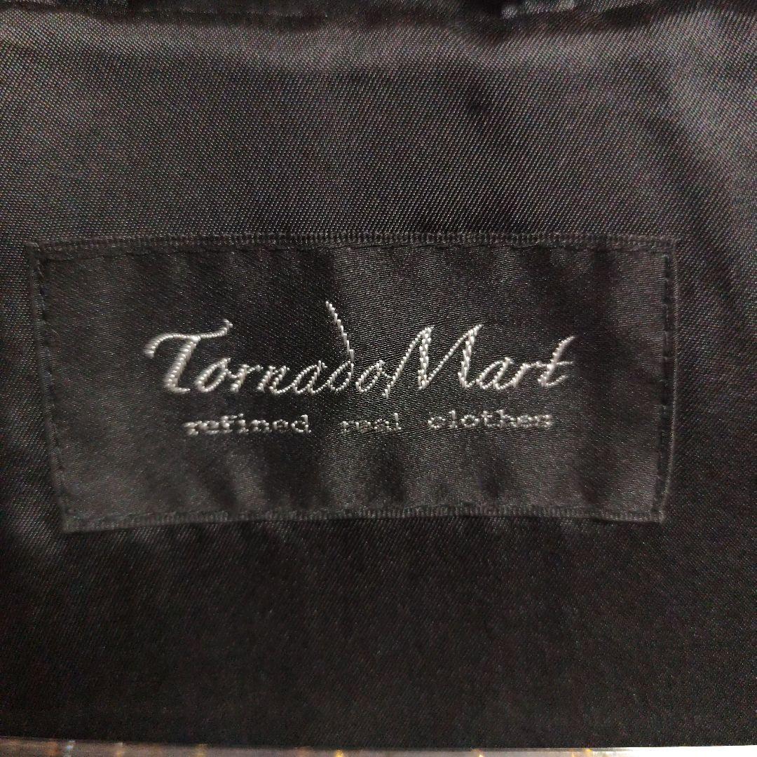 未使用に近いトルネードマート黒４wayフーデッドサイドスリットコート×ジャンパー