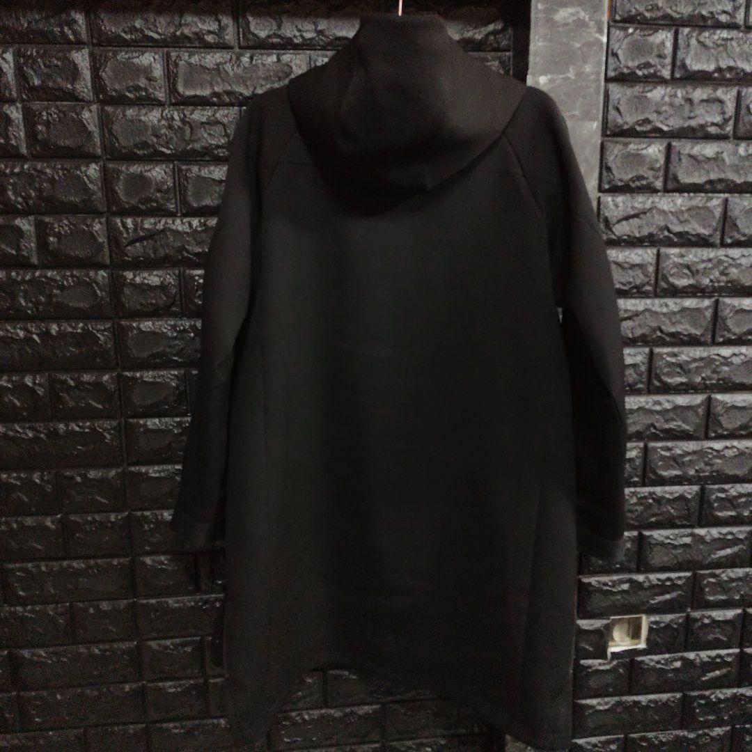 未使用に近いトルネードマート黒４wayフーデッドサイドスリットコート×ジャンパー