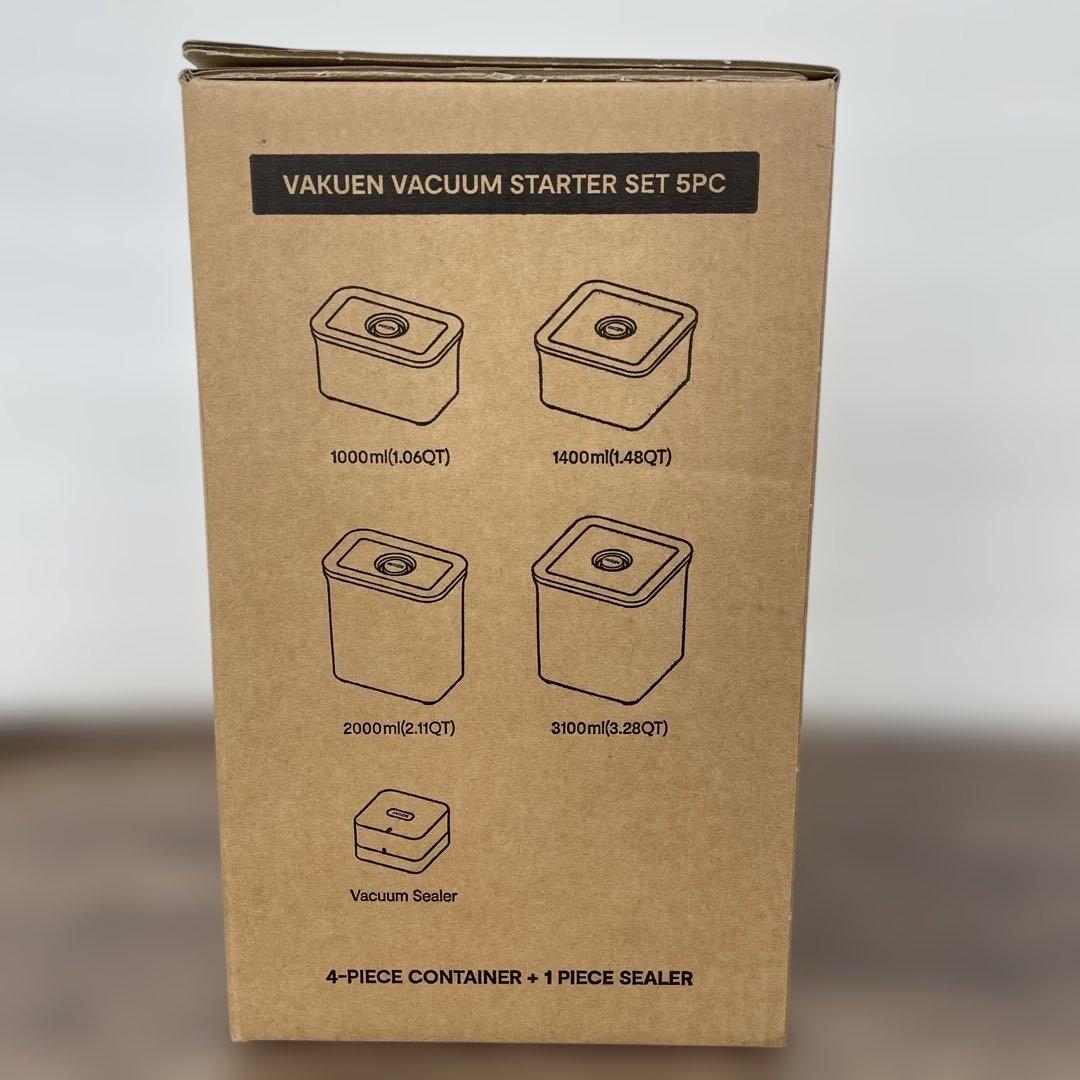 12599 VAKUEN 真空保存容器&全自動食品シーラー機スターター5点セット
