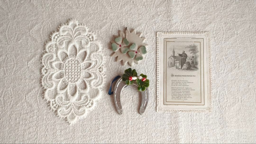 【トントトンさま】vintage doily ❀オーバルが可愛い レースドイリー