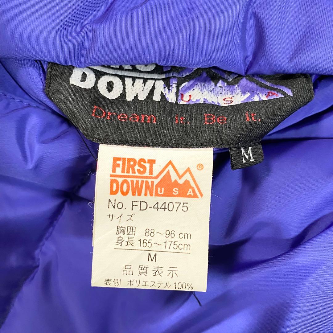 美品　FIRST DOWN ダウンジャケット リバーシブル　肉厚　極暖　黒　青