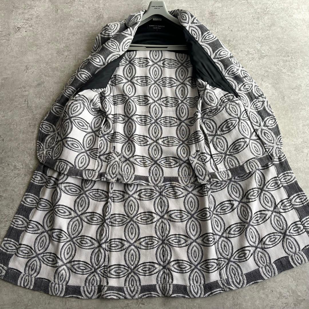 コムデギャルソン オムプリュス【S】AD2013 ジャガード コート ダッフル