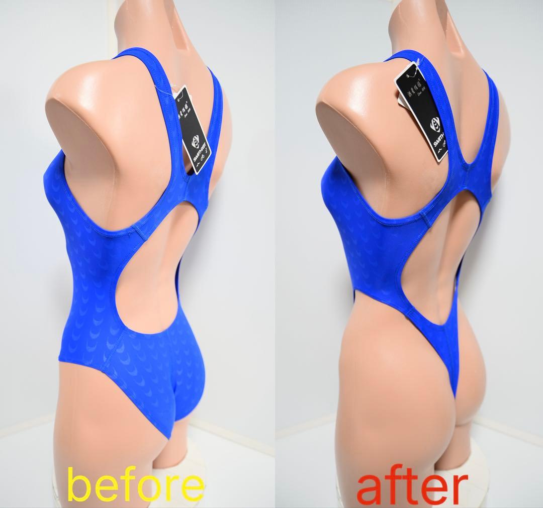 SWIMTHERY改 青 競泳水着 ハイカット Tバック