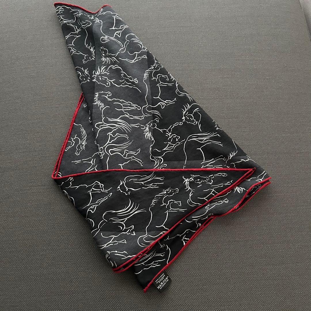 HERMES ロザンジュGM カシミヤ シルク ストール 馬