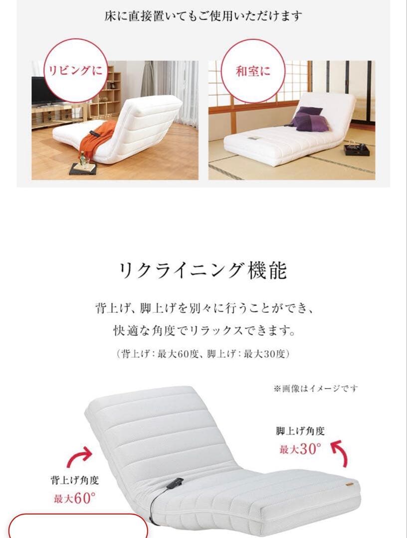 フランスベッド電動リクライニングマットレスRooperMoveルーパームーブ