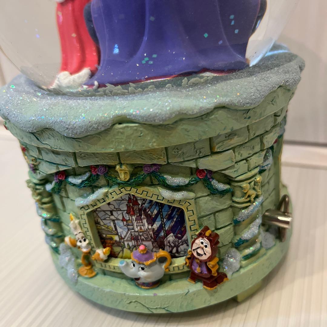 ディズニー　美女と野獣　スノードーム　オルゴール