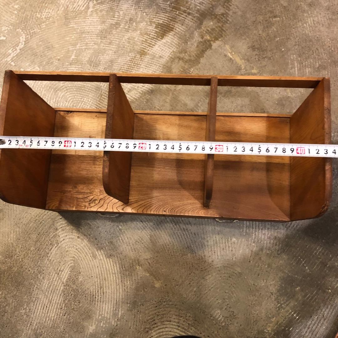 昭和レトロ 引き出し付 本棚 木製ブックスタンド 本立て レターケース