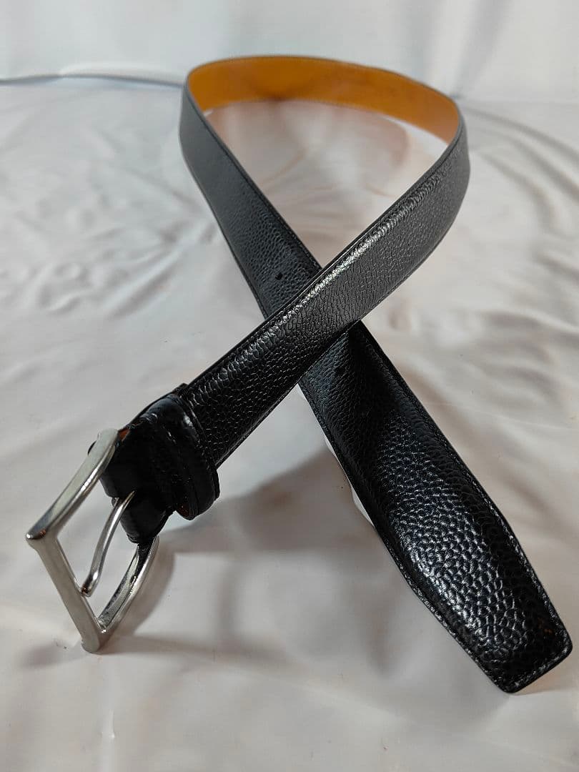 極厚】クロケット＆ジョーンズ 高級スコッチグレインカーフベルト 英国