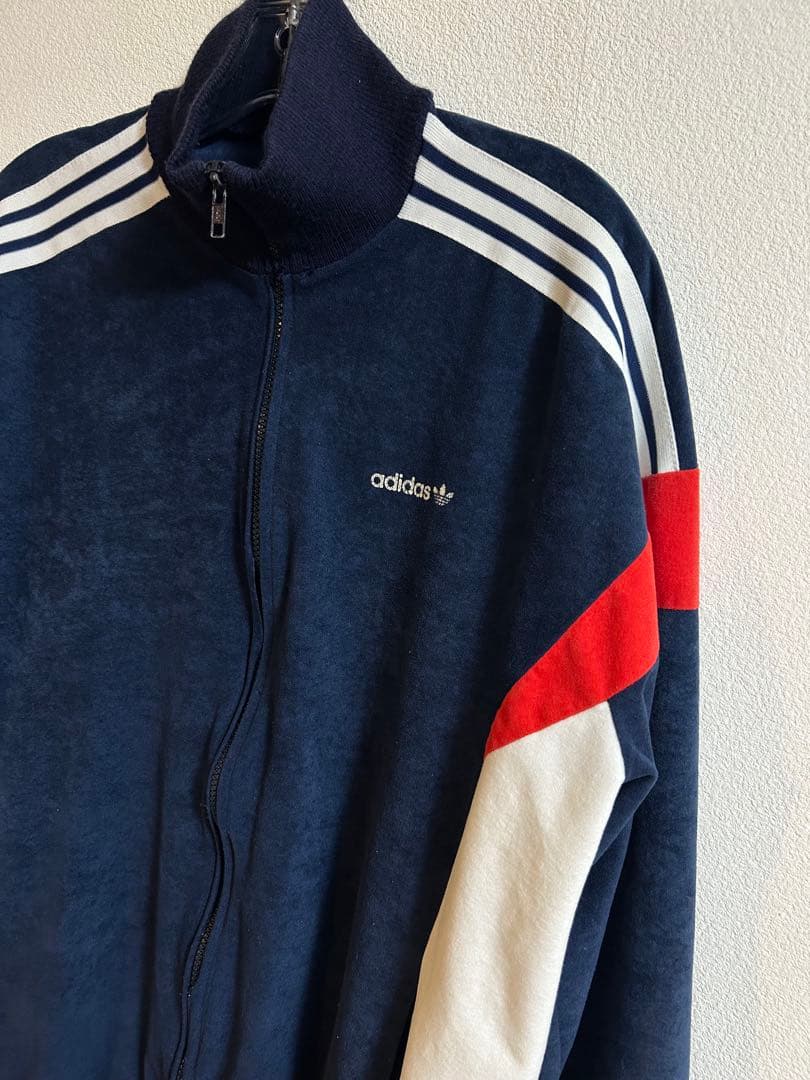 70sアディダスadidasベロアジャージ トラックジャケットXLフランス製