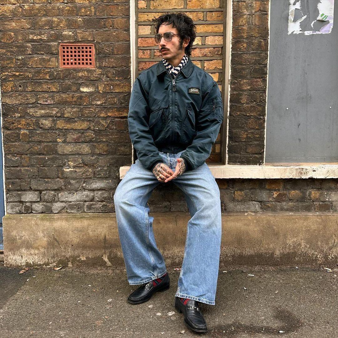 90s Schott CWU-R フライトジャケット ma-1 ダークグリーン